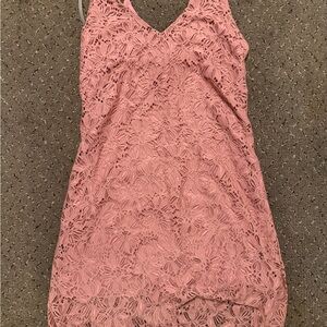 Speechless Blush Lace Detail Dress